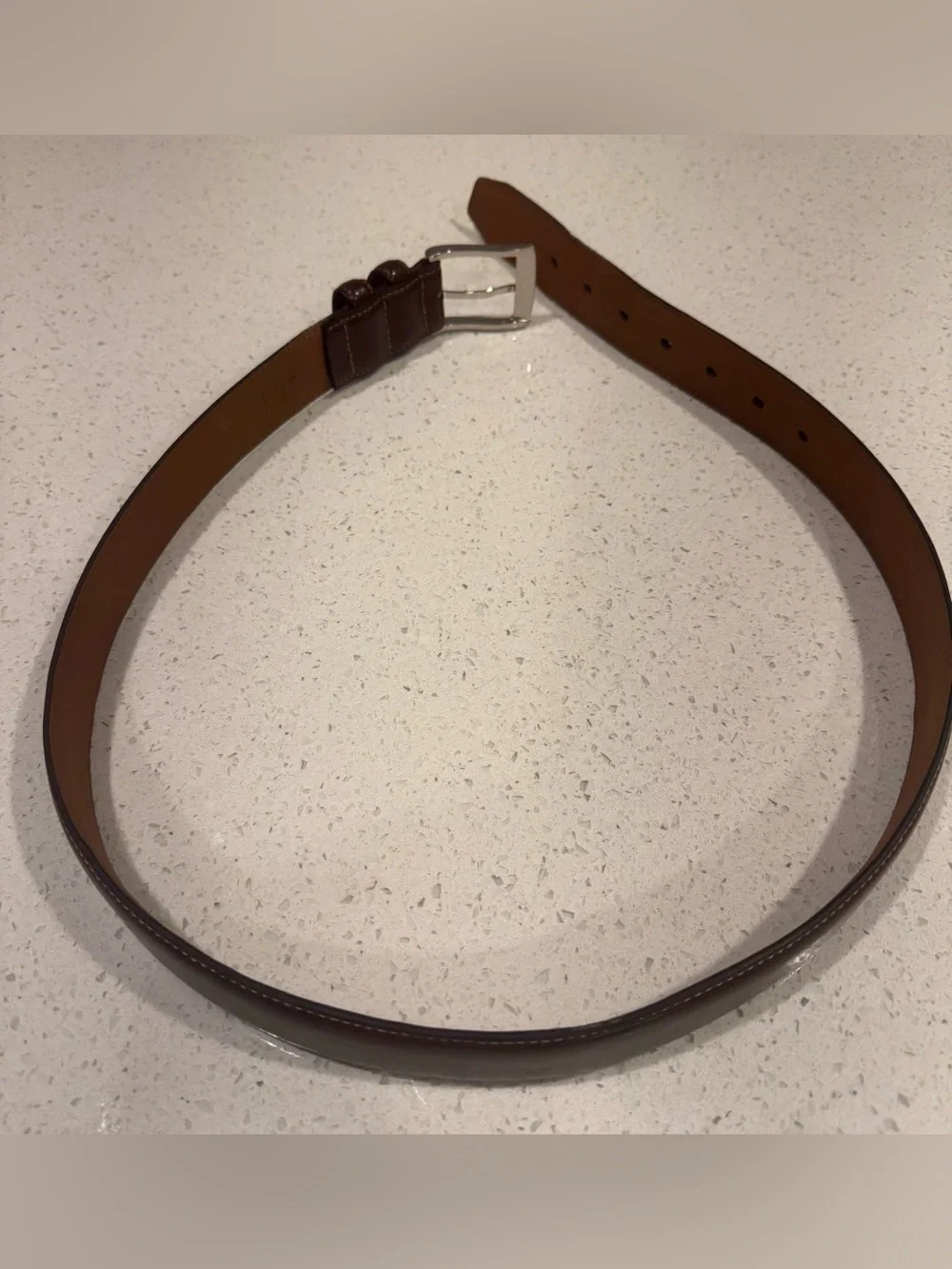 Men's Brown Leather Belt - Classic Everyday Style